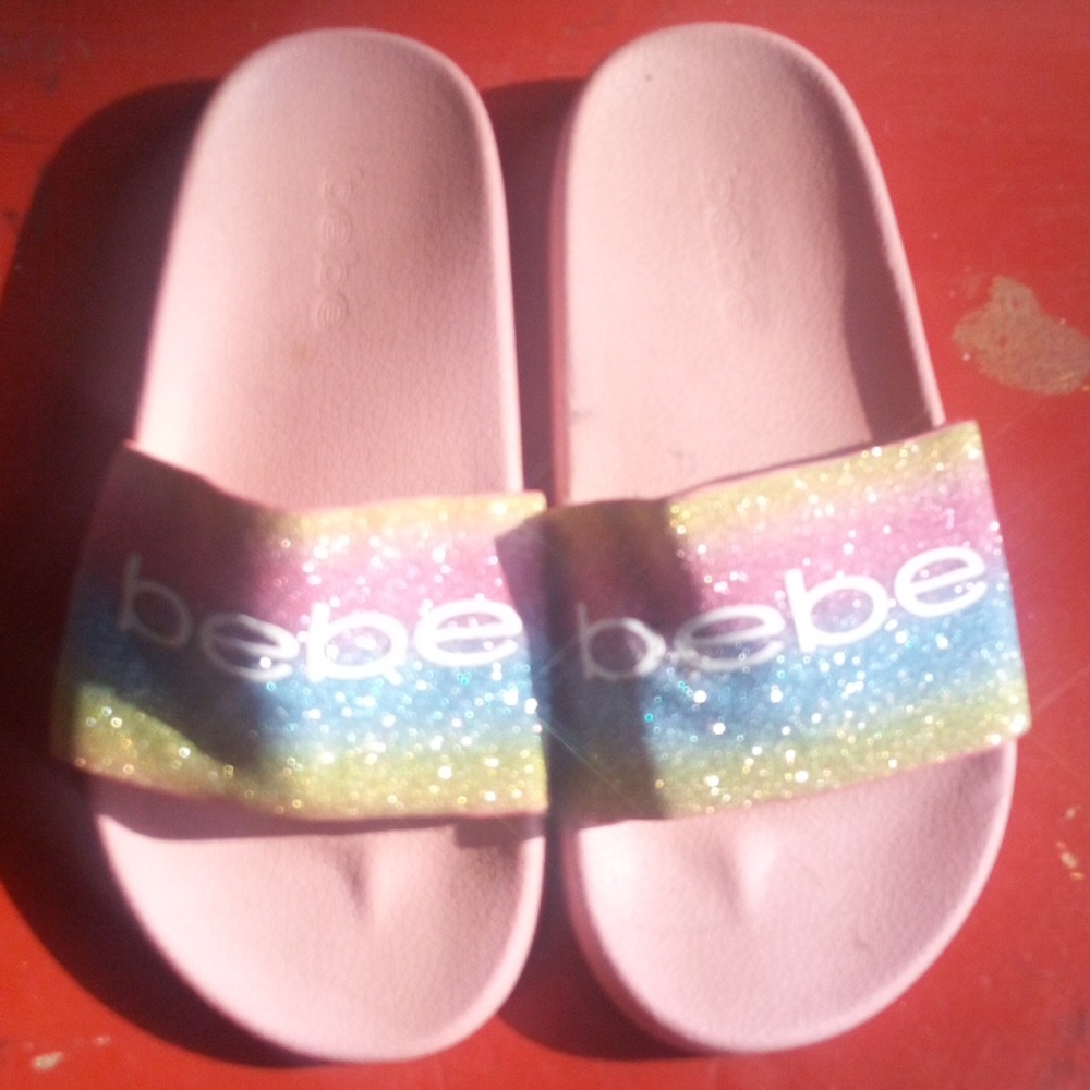 Like New Bebe slides size 6